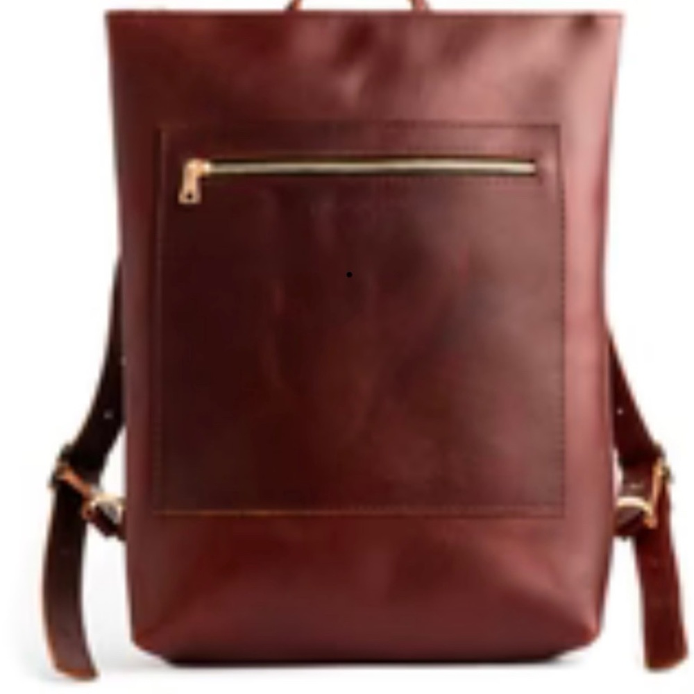 Portland Leather Laptop Backpack - cognac - NWOT